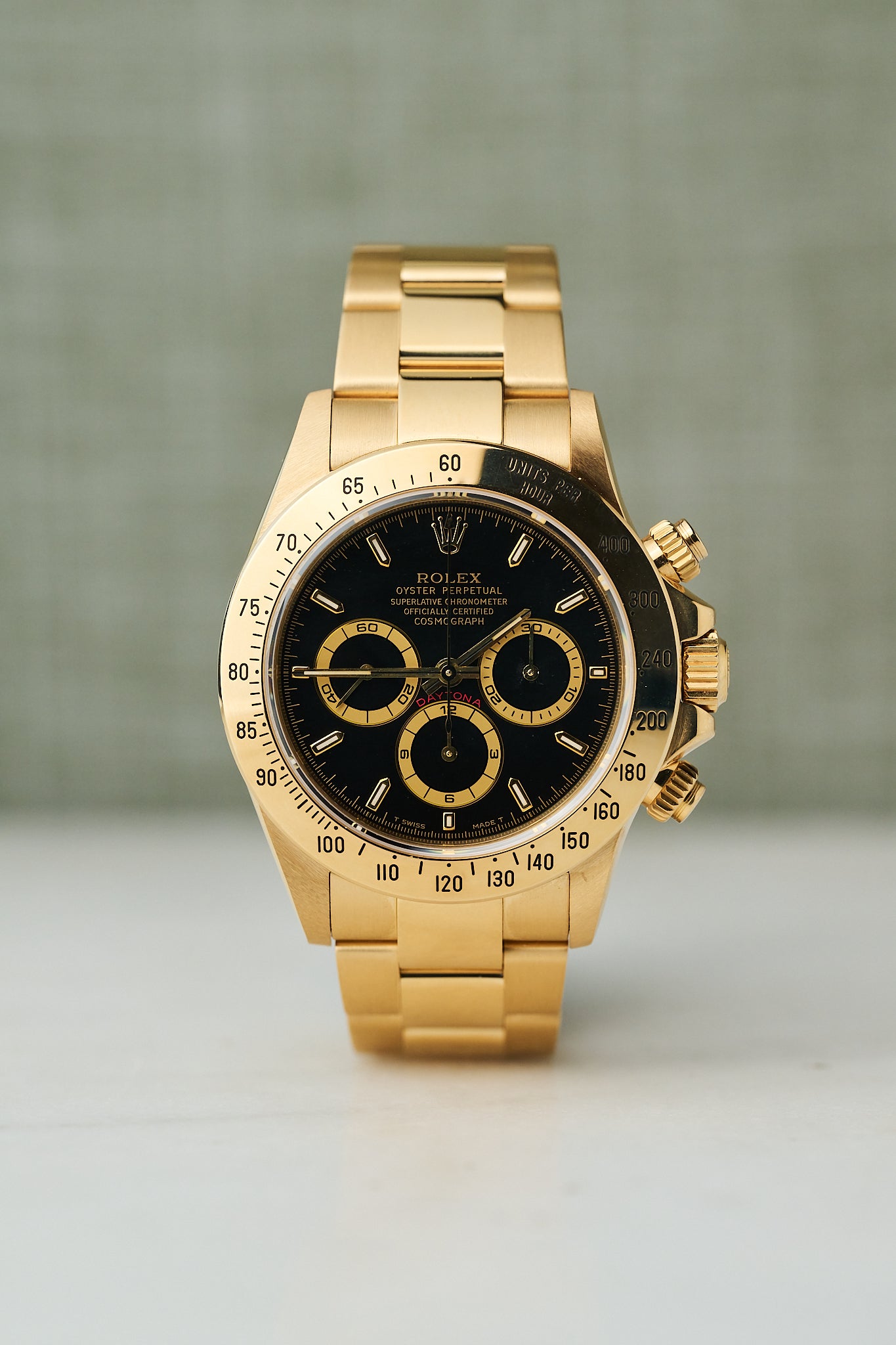 Rolex daytona best sale gold zenith