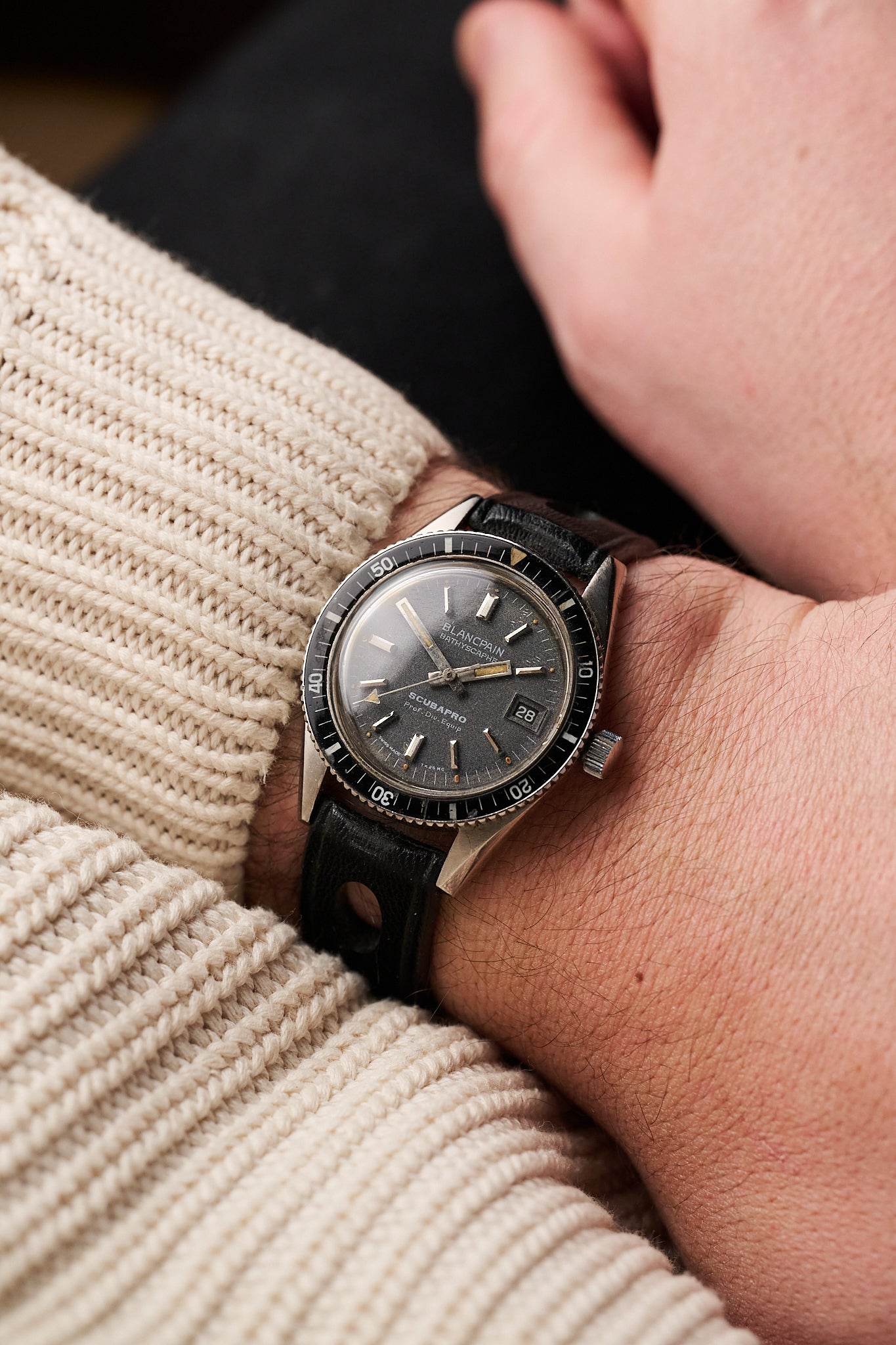 BLANCPAIN BATHYSCAPHE 'SCUBAPRO' DOUBLE SIGNED