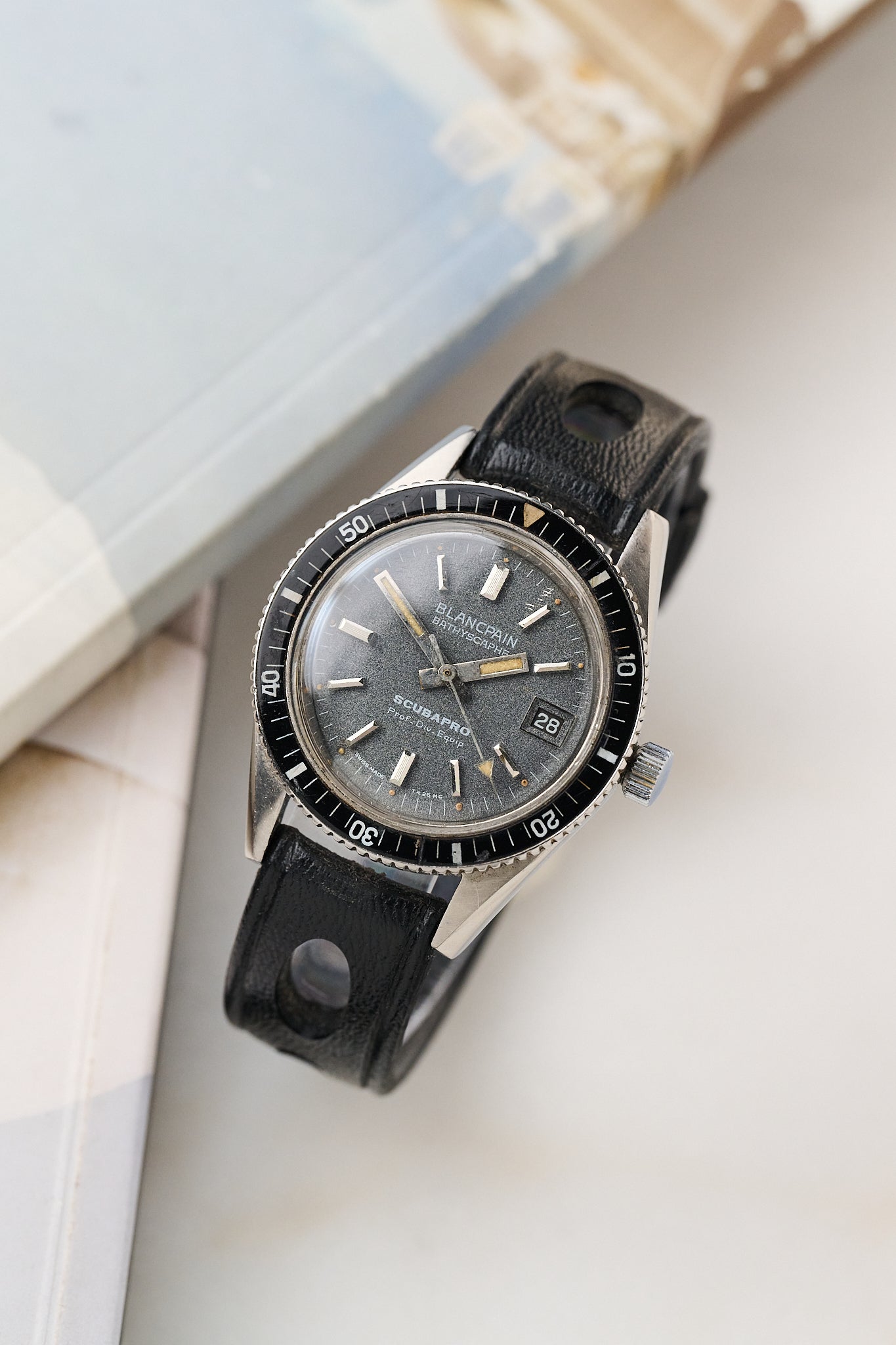 BLANCPAIN BATHYSCAPHE 'SCUBAPRO' DOUBLE SIGNED