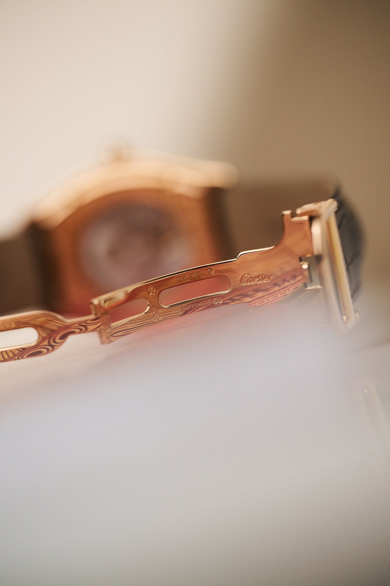 CARTIER TORTUE LARGE 'CPCP' 2498E 18K ROSE GOLD