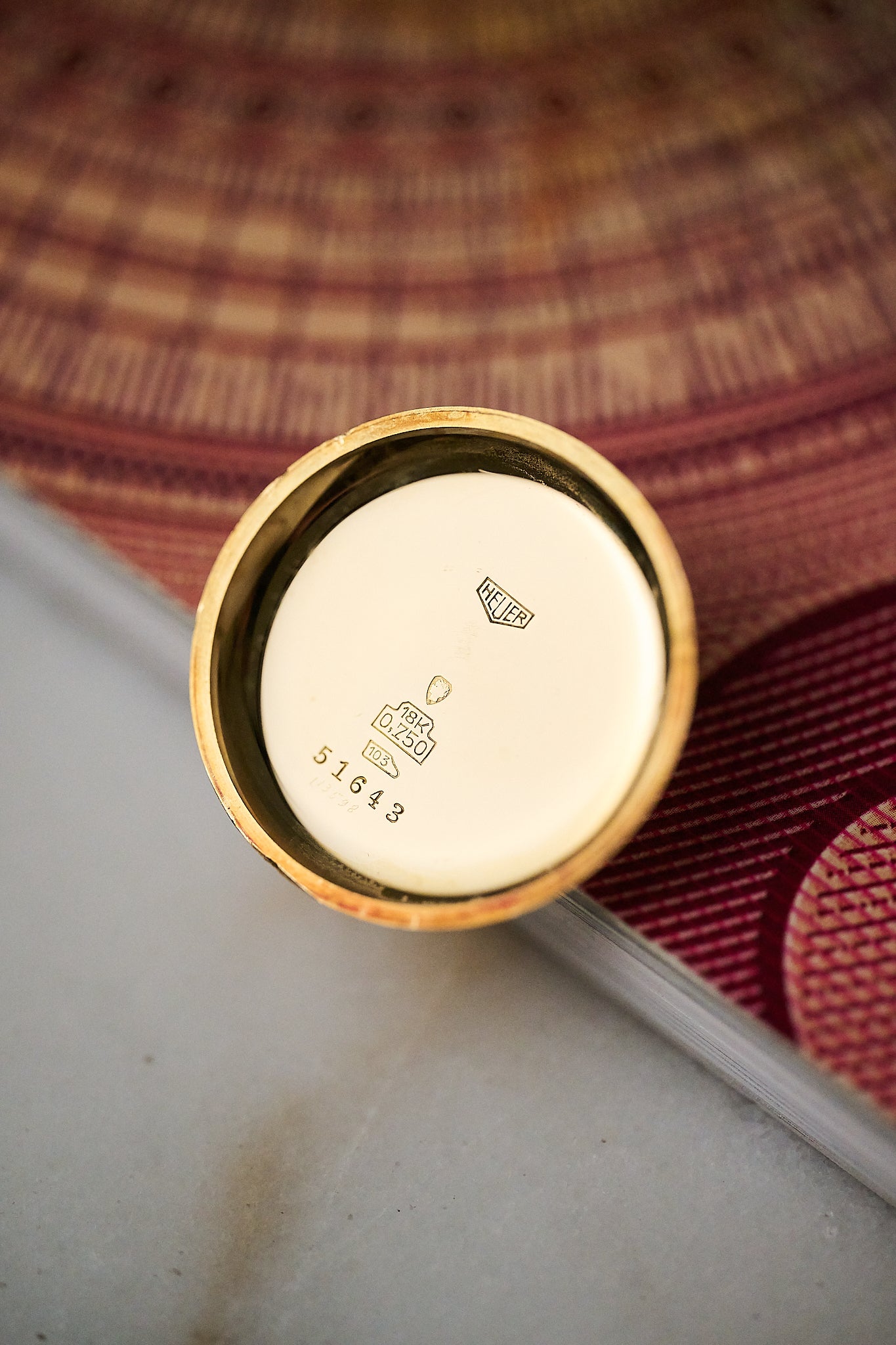 HEUER CHRONOGRAPH 18K YELLOW GOLD 'SMALL EYES'