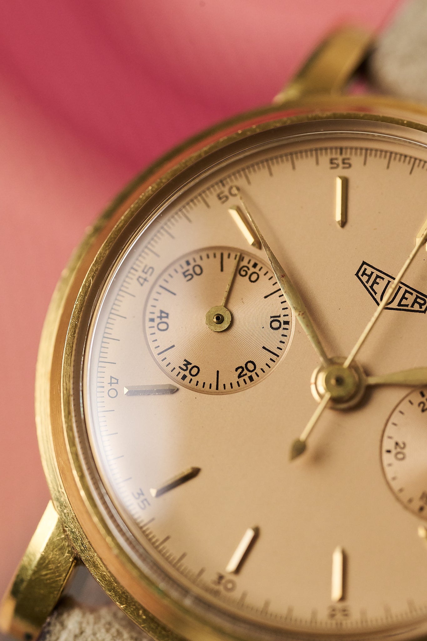 HEUER CHRONOGRAPH 18K YELLOW GOLD 'SMALL EYES'