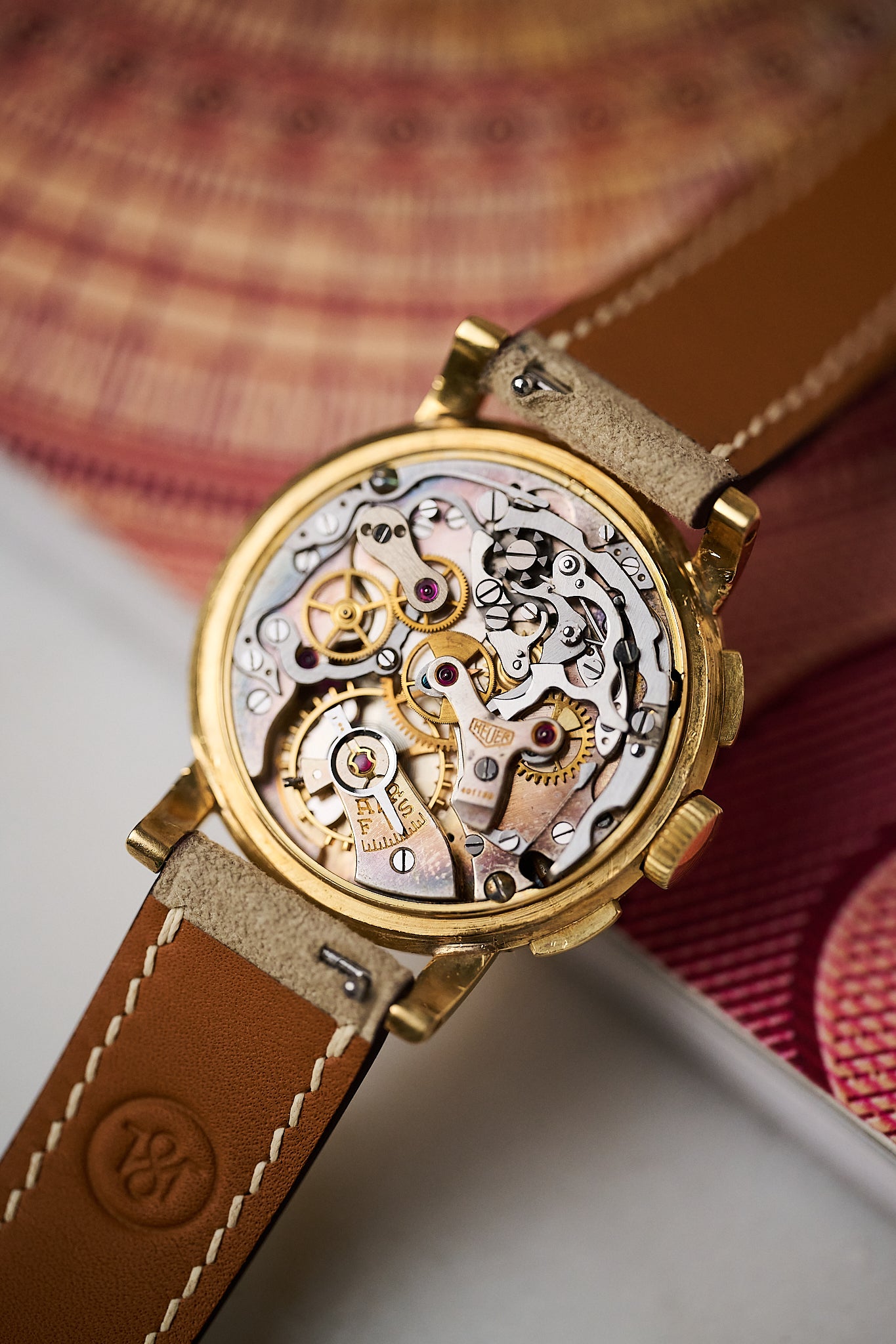 HEUER CHRONOGRAPH 18K YELLOW GOLD 'SMALL EYES'
