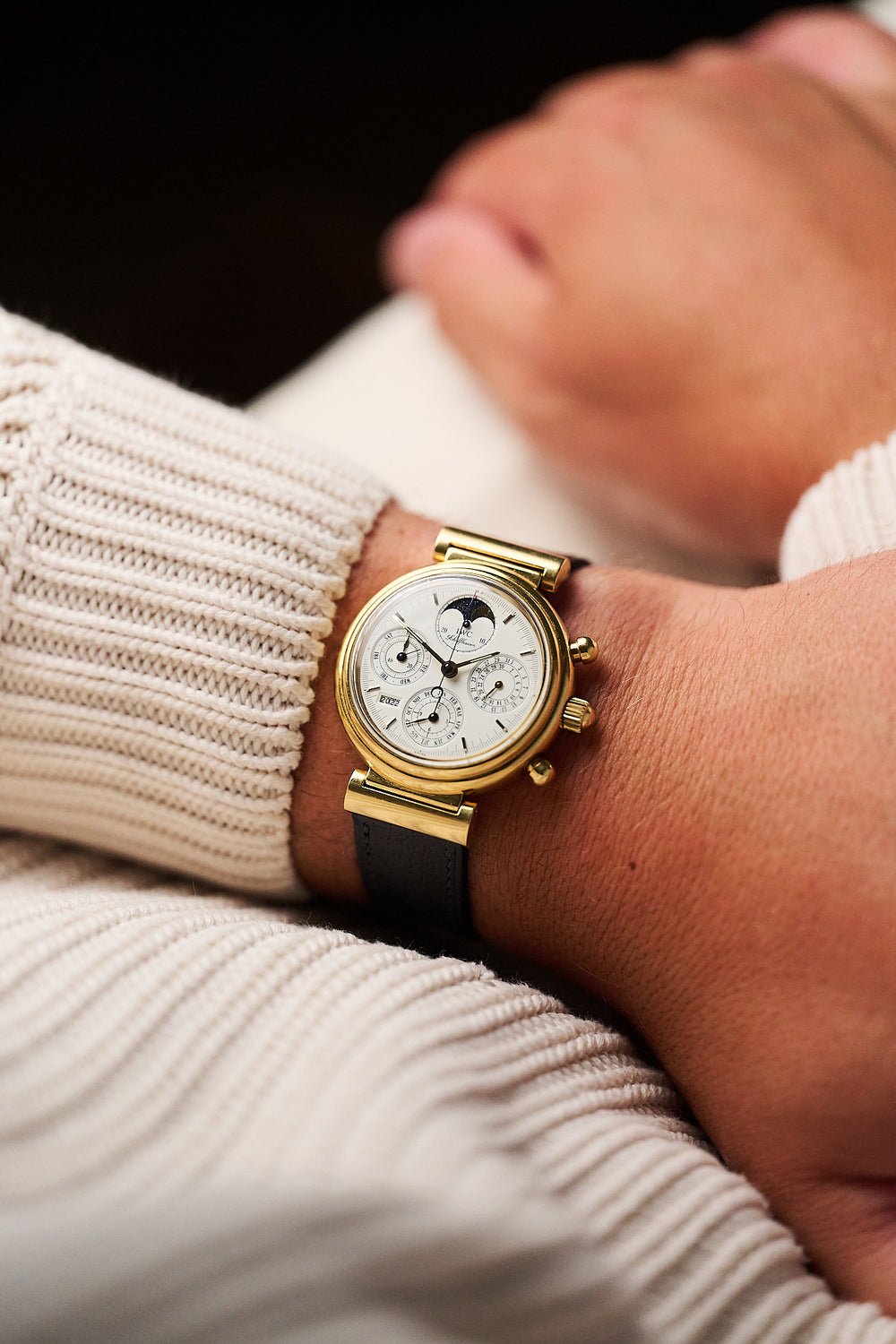 IWC DA VINCI 18K YELLOW GOLD 'PERPETUAL CALENDAR CHRONOGRAPH'