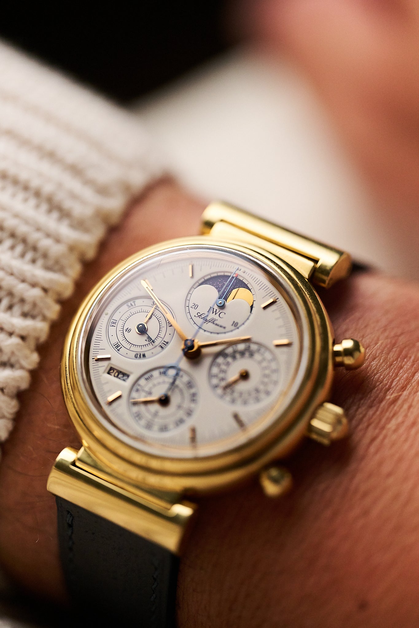 IWC DA VINCI 18K YELLOW GOLD 'PERPETUAL CALENDAR CHRONOGRAPH'