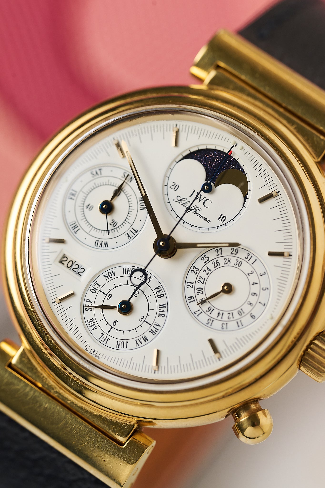 IWC DA VINCI 18K YELLOW GOLD 'PERPETUAL CALENDAR CHRONOGRAPH'