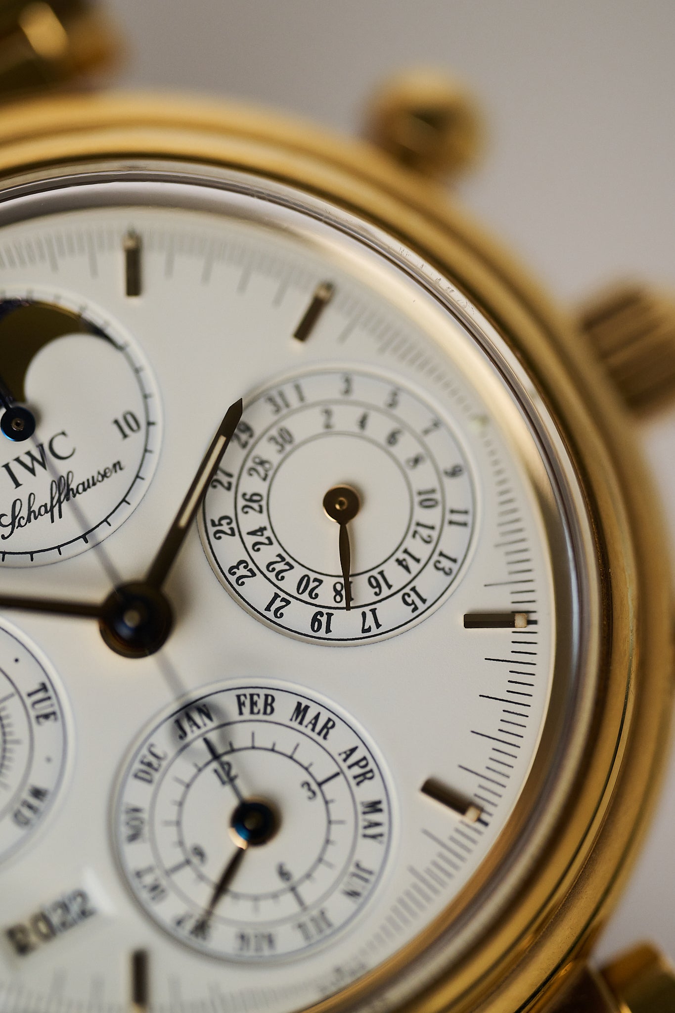IWC DA VINCI 18K YELLOW GOLD 'PERPETUAL CALENDAR CHRONOGRAPH'