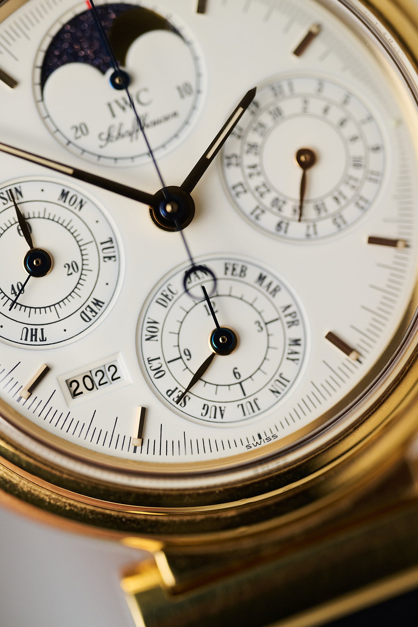 IWC DA VINCI 18K YELLOW GOLD 'PERPETUAL CALENDAR CHRONOGRAPH'