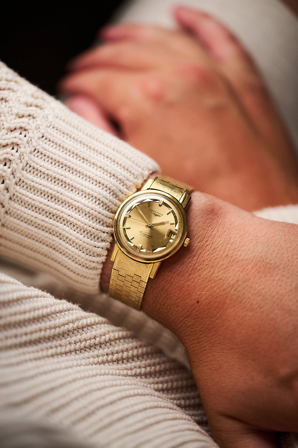 LONGINES 'CONQUEST DELUXE' 18K YELLOW GOLD