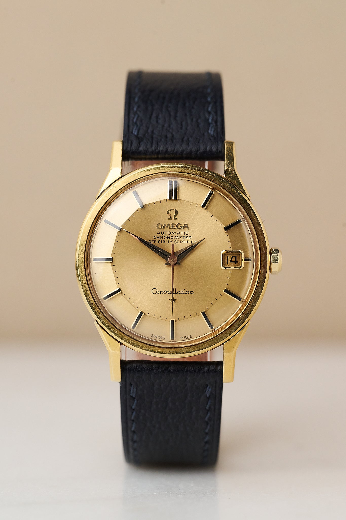 OMEGA CONSTELLATION 168.005-6 18K YELLOW GOLD 'PIE PAN'