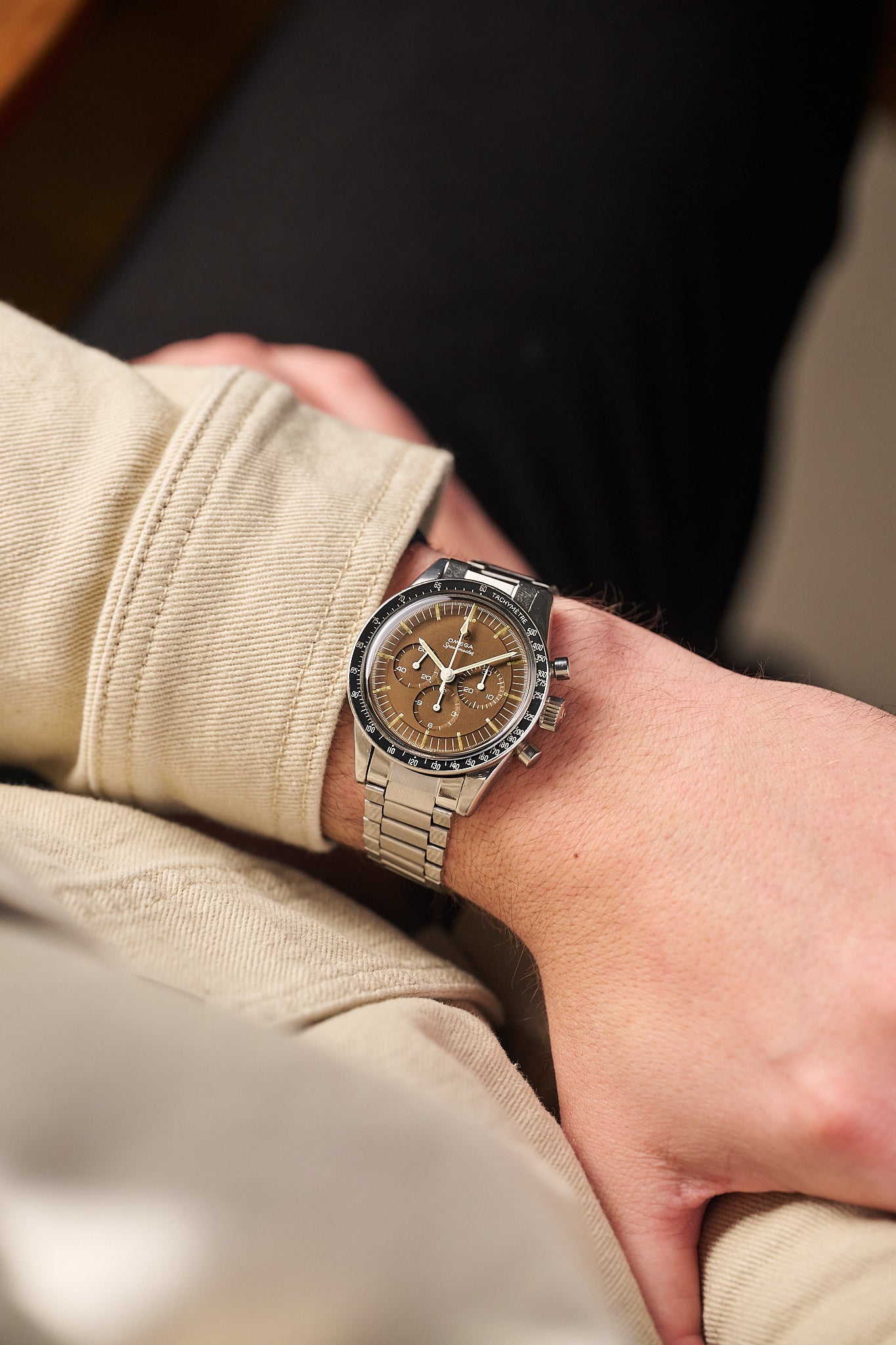 OMEGA SPEEDMASTER ED WHITE 'TROPICAL DIAL'