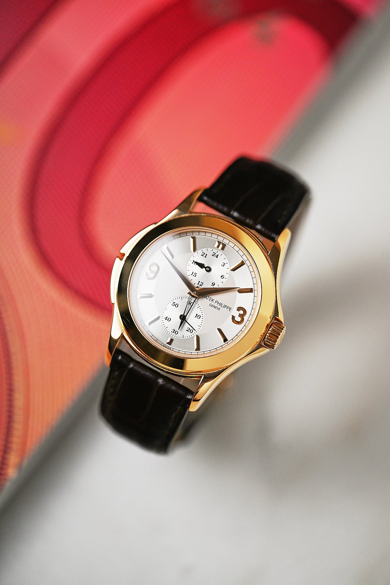 PATEK PHILIPPE CALATRAVA TRAVEL TIME 5134R '18K ROSE GOLD'