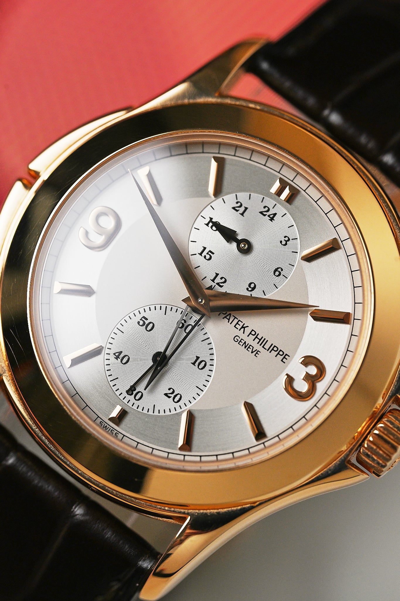 PATEK PHILIPPE CALATRAVA TRAVEL TIME 5134R '18K ROSE GOLD'