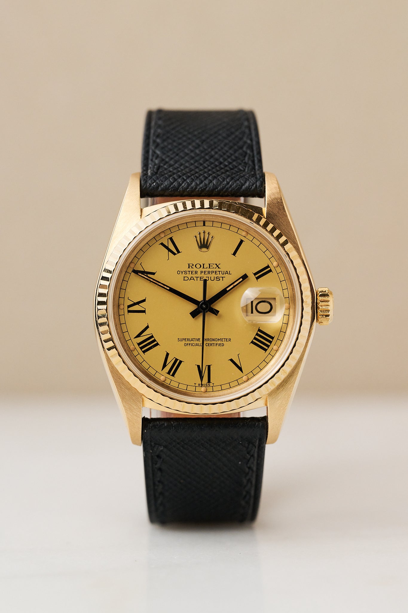 ROLEX DATEJUST 16018 YELLOW GOLD 'LEMON BUCKLEY DIAL'
