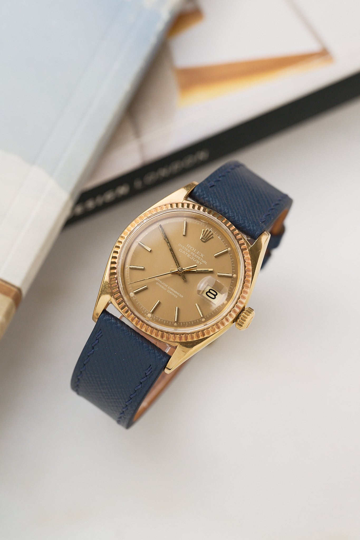 ROLEX DATEJUST 1601/8 18K YELLOW GOLD 'CAPPUCCINO DIAL'