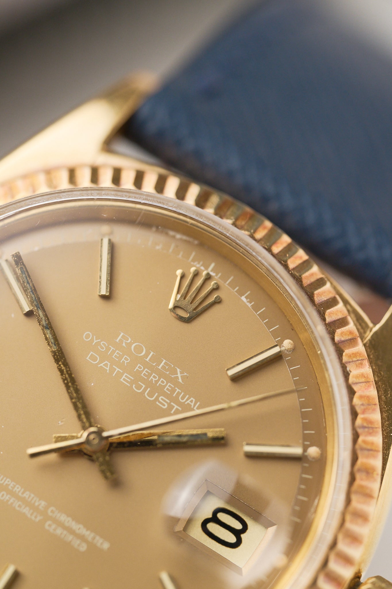 ROLEX DATEJUST 1601/8 18K YELLOW GOLD 'CAPPUCCINO DIAL'