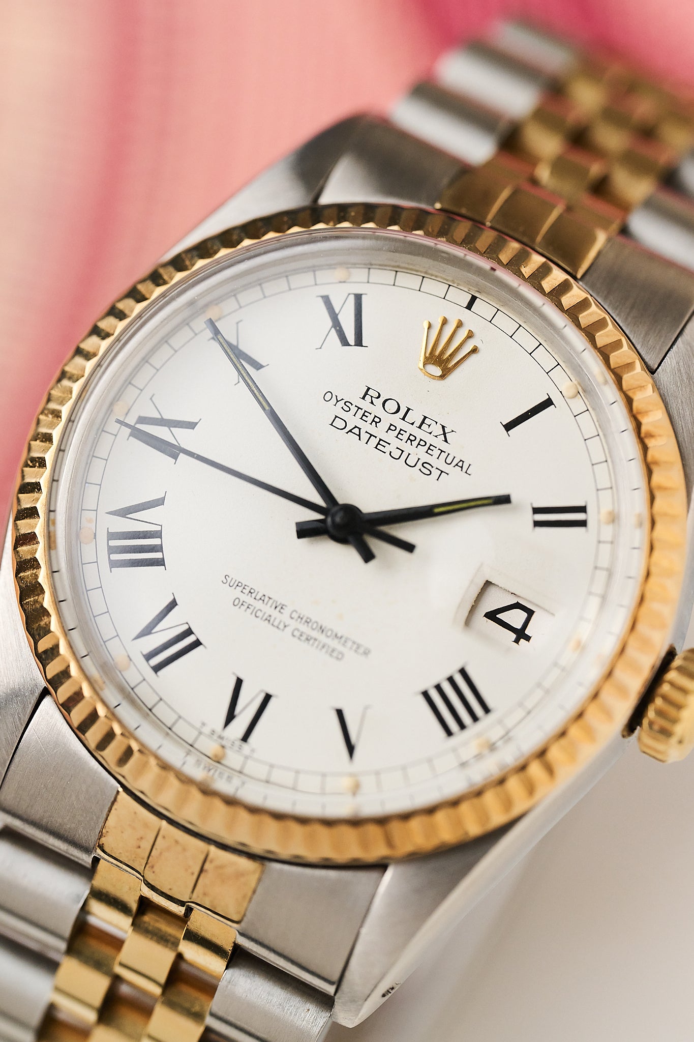 ROLEX DATEJUST 36 16013 'BUCKLEY DIAL' FULL SET