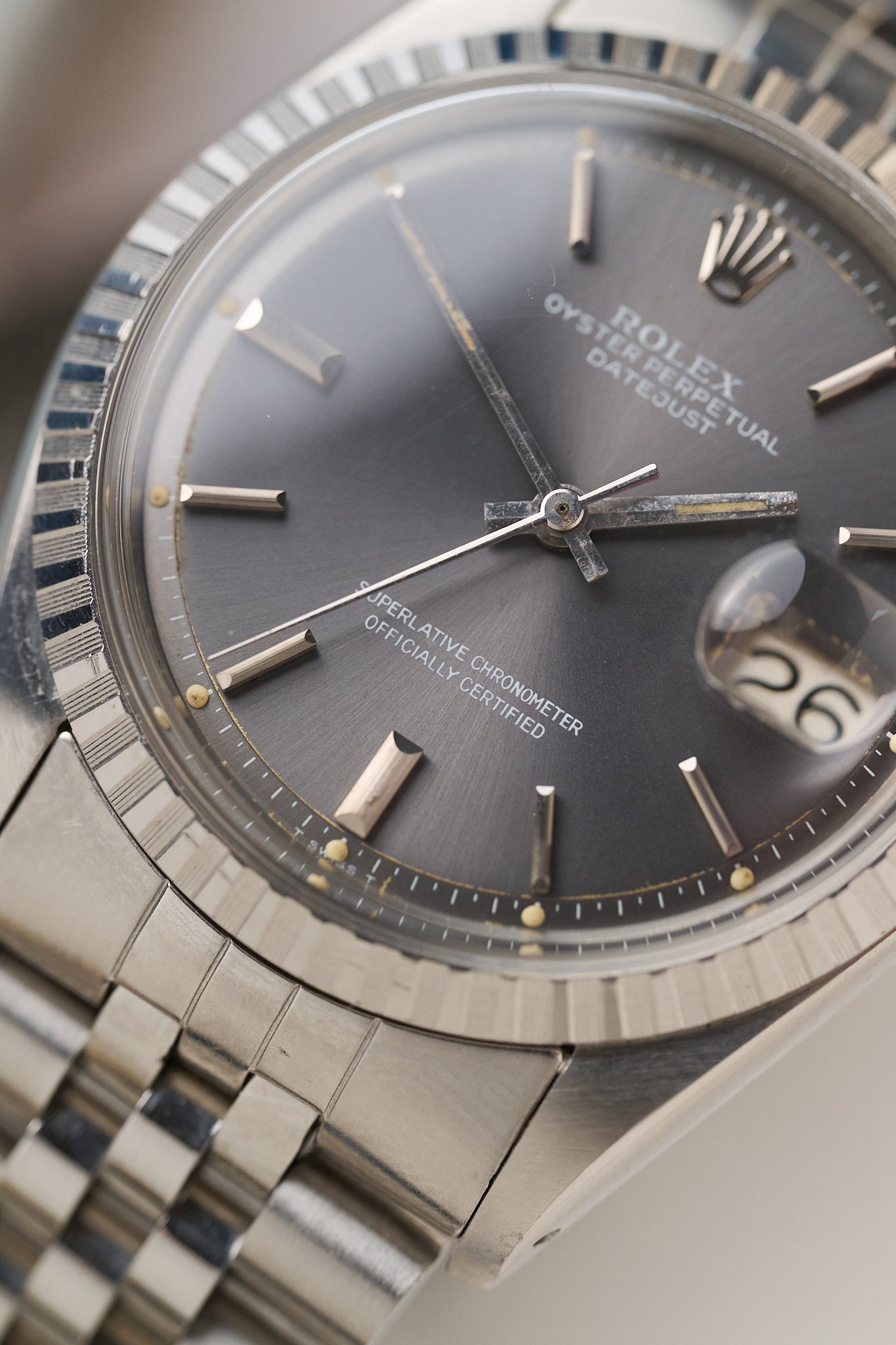 ROLEX DATEJUST 36 1603 'GREY DIAL'