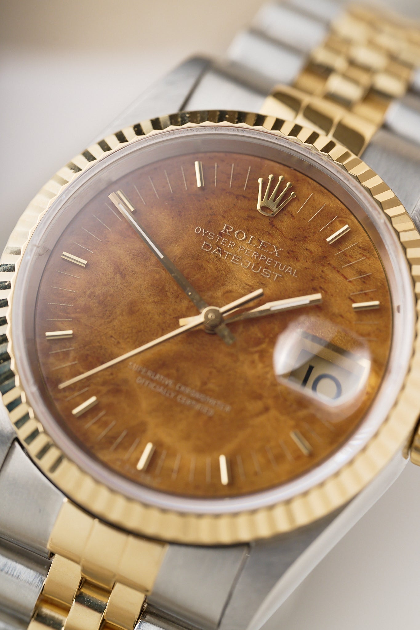 ROLEX DATEJUST 36 TWO-TONE 'WOOD DIAL'