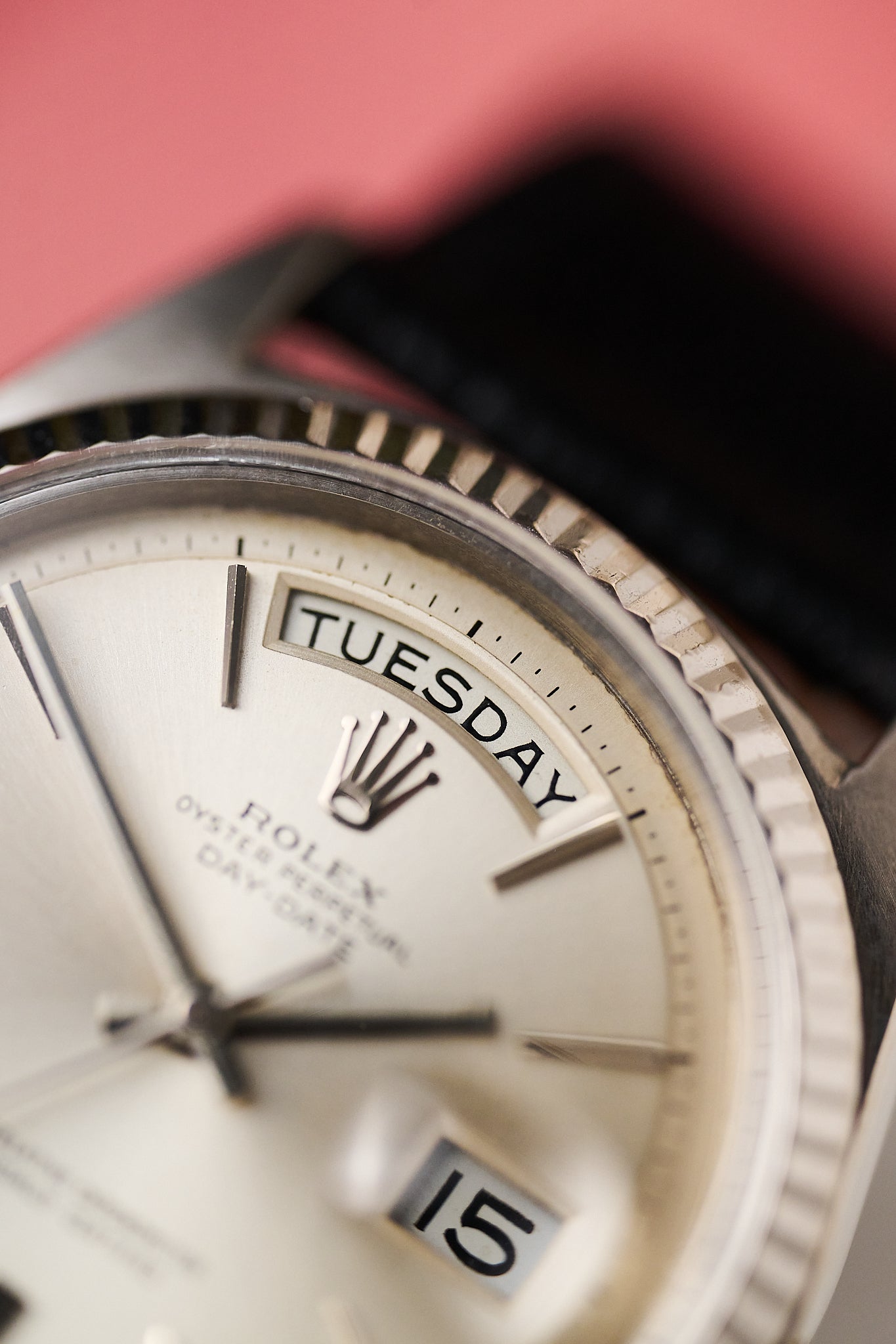 ROLEX DAY-DATE 1803 18K WHITE GOLD 'DOORSTOP DIAL'