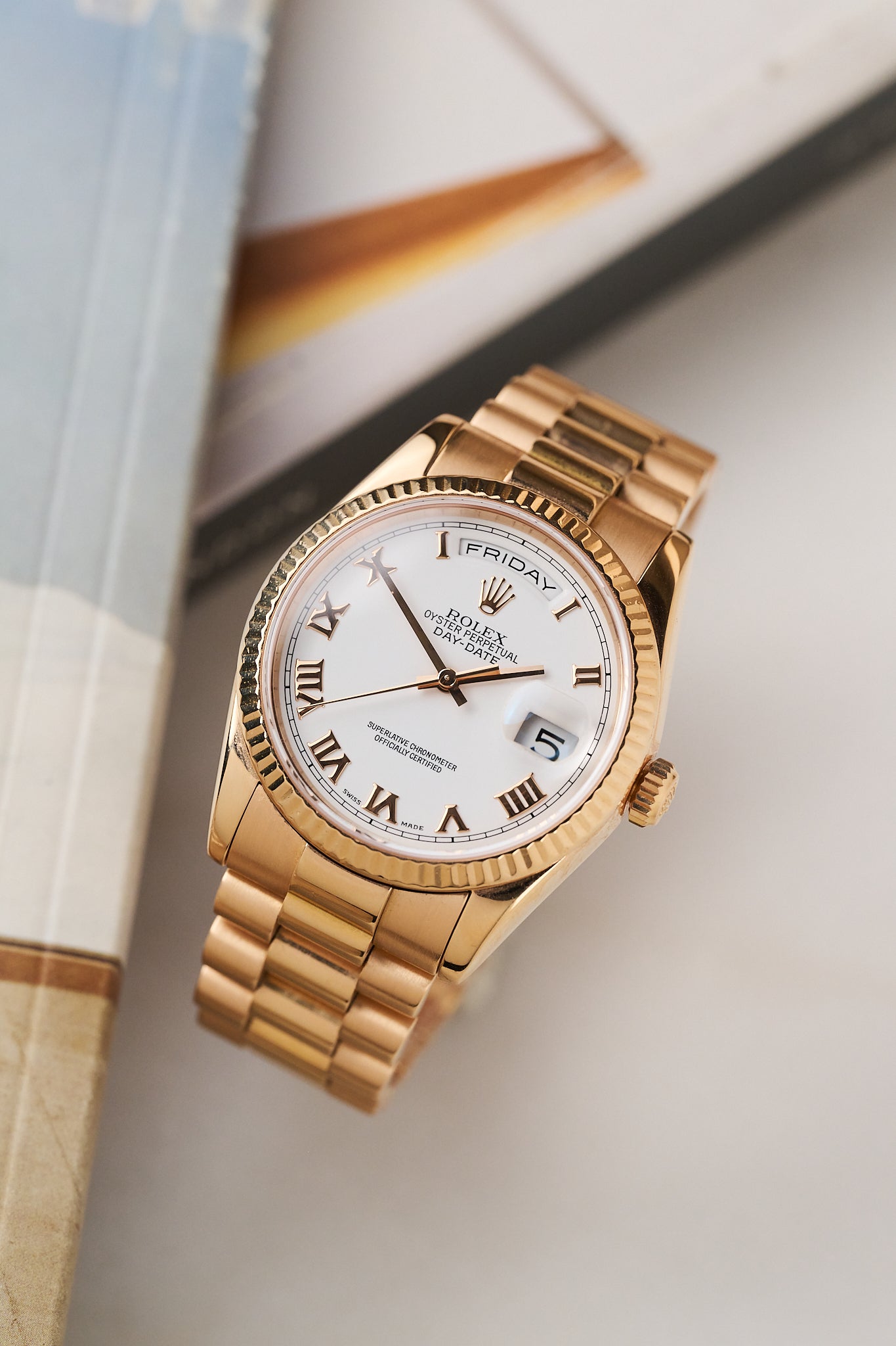 ROLEX DAY-DATE 118235 18K ROSE GOLD