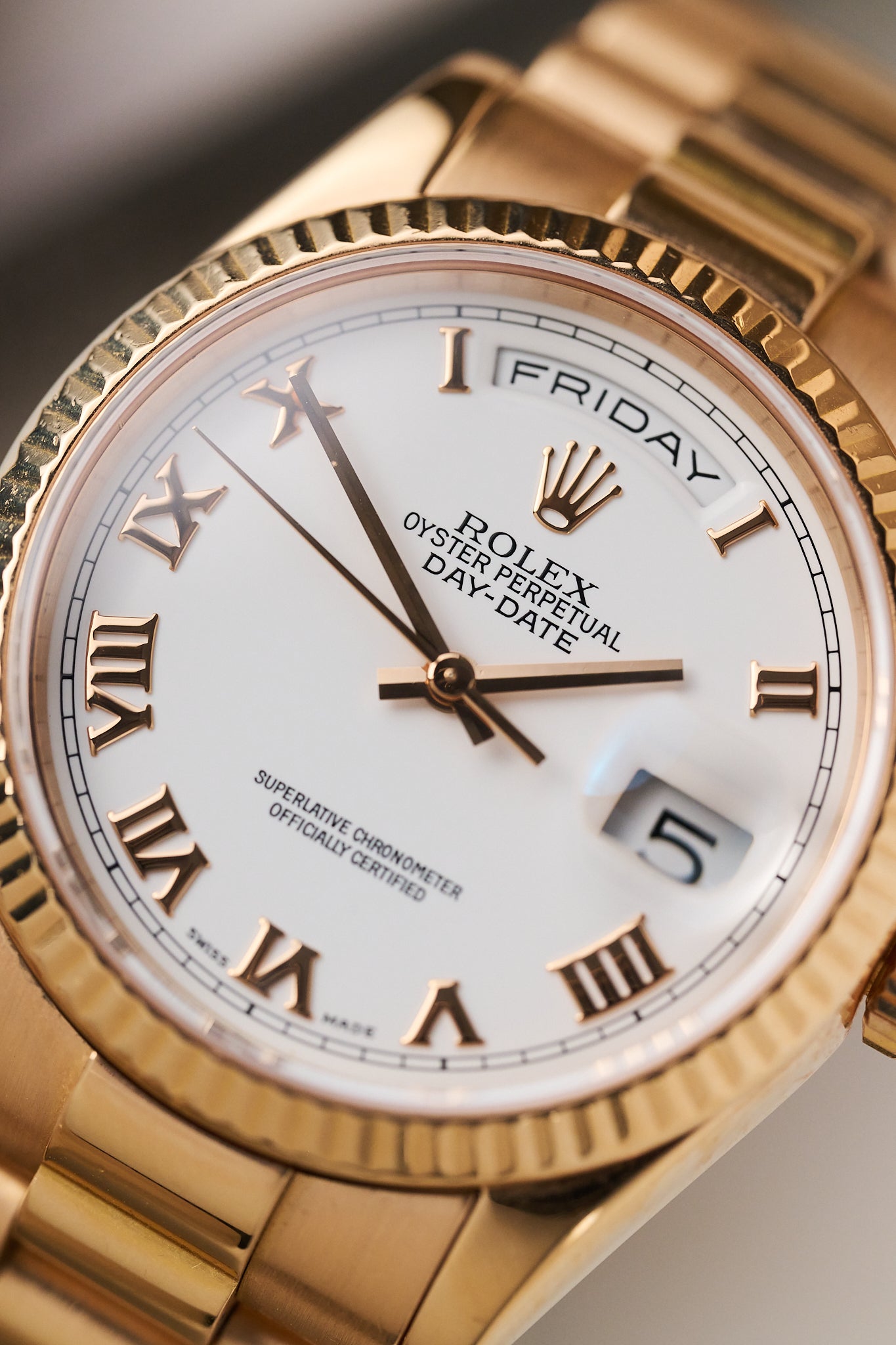 ROLEX DAY-DATE 118235 18K ROSE GOLD