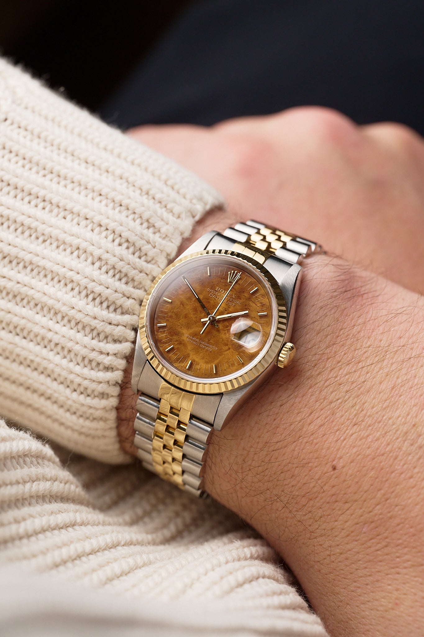 ROLEX DATEJUST 36 TWO-TONE 'WOOD DIAL'