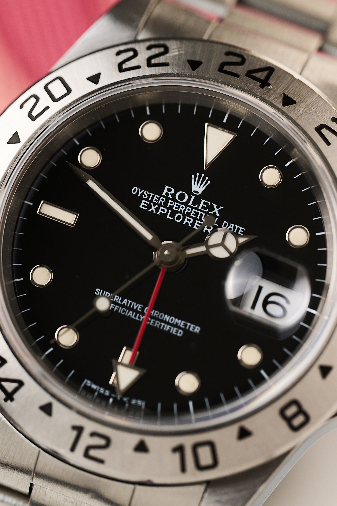 ROLEX EXPLORER II 16570 'BLACK TRITIUM DIAL'