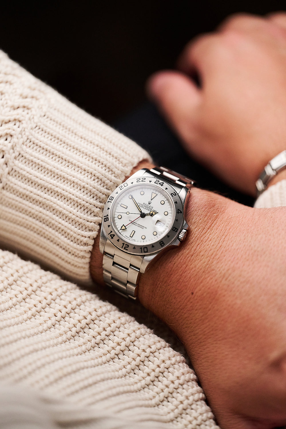 ROLEX EXPLORER II 16570 'CREAM CHICCHI DI MAIS'