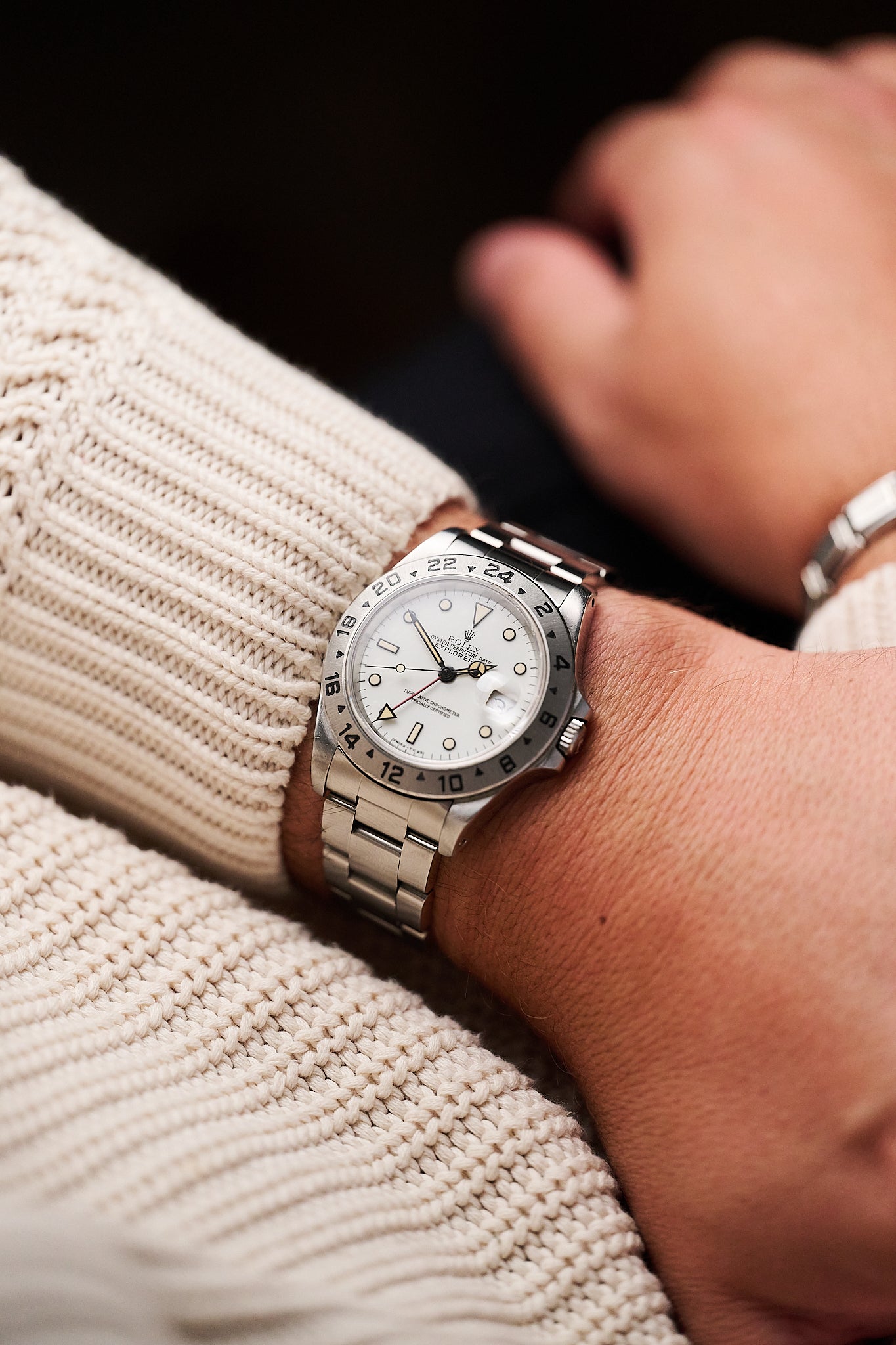 ROLEX EXPLORER II 16570 'CREAM CHICCHI DI MAIS'