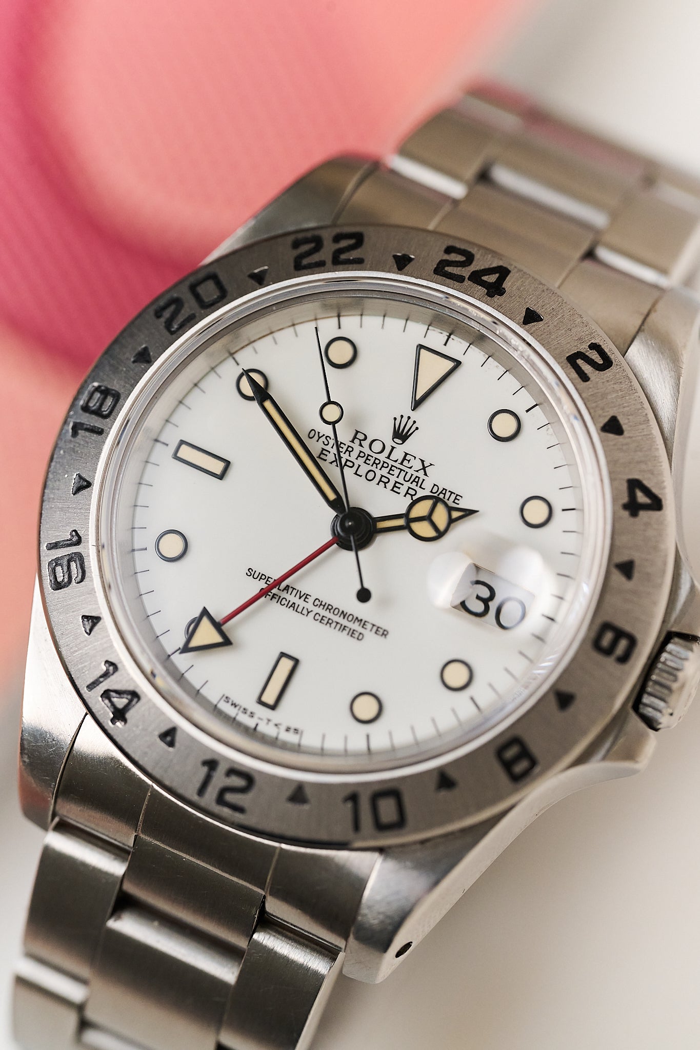 ROLEX EXPLORER II 16570 'CREAM CHICCHI DI MAIS'