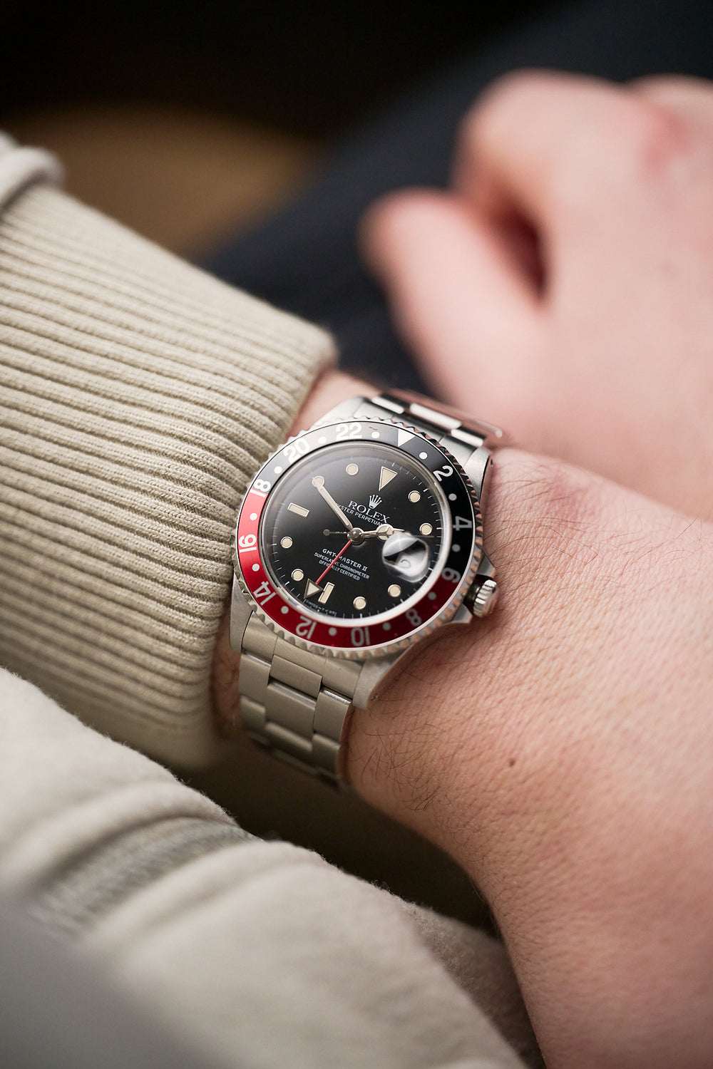 ROLEX GMT MASTER II 16710 'TRITIUM DIAL' COKE FULL SET