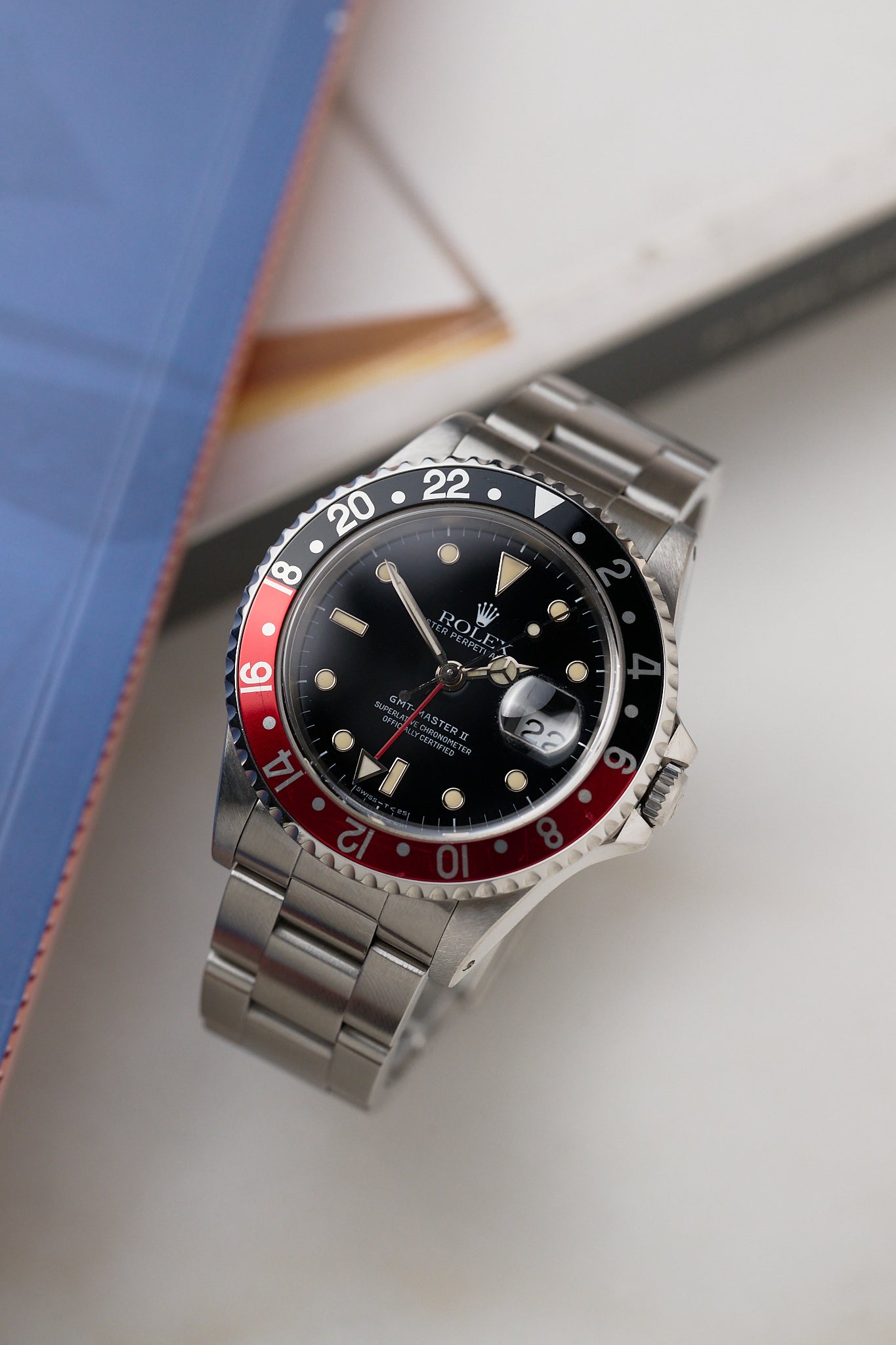 ROLEX GMT MASTER II 16710 'TRITIUM DIAL' COKE FULL SET