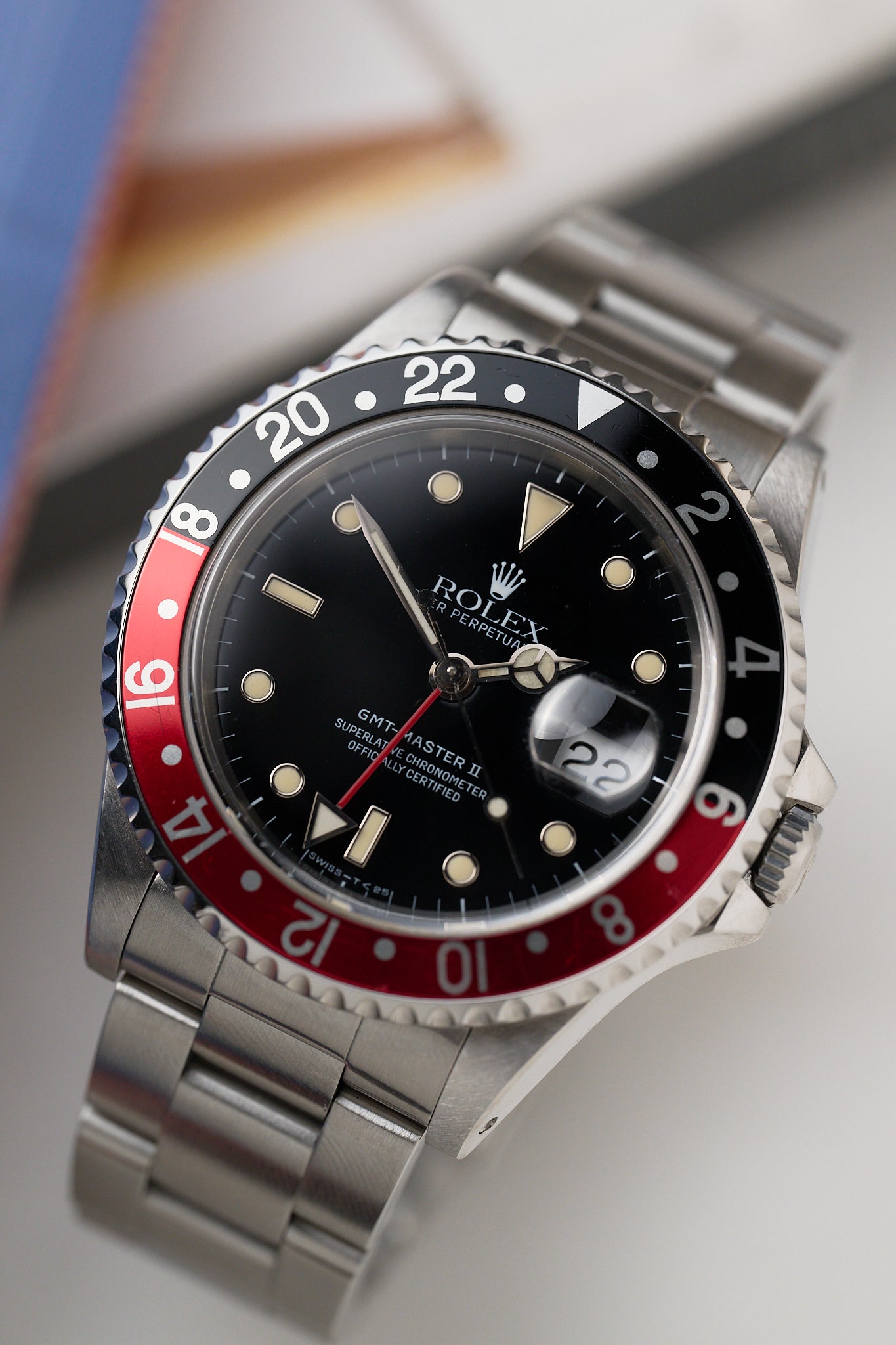 ROLEX GMT MASTER II 16710 'TRITIUM DIAL' COKE FULL SET