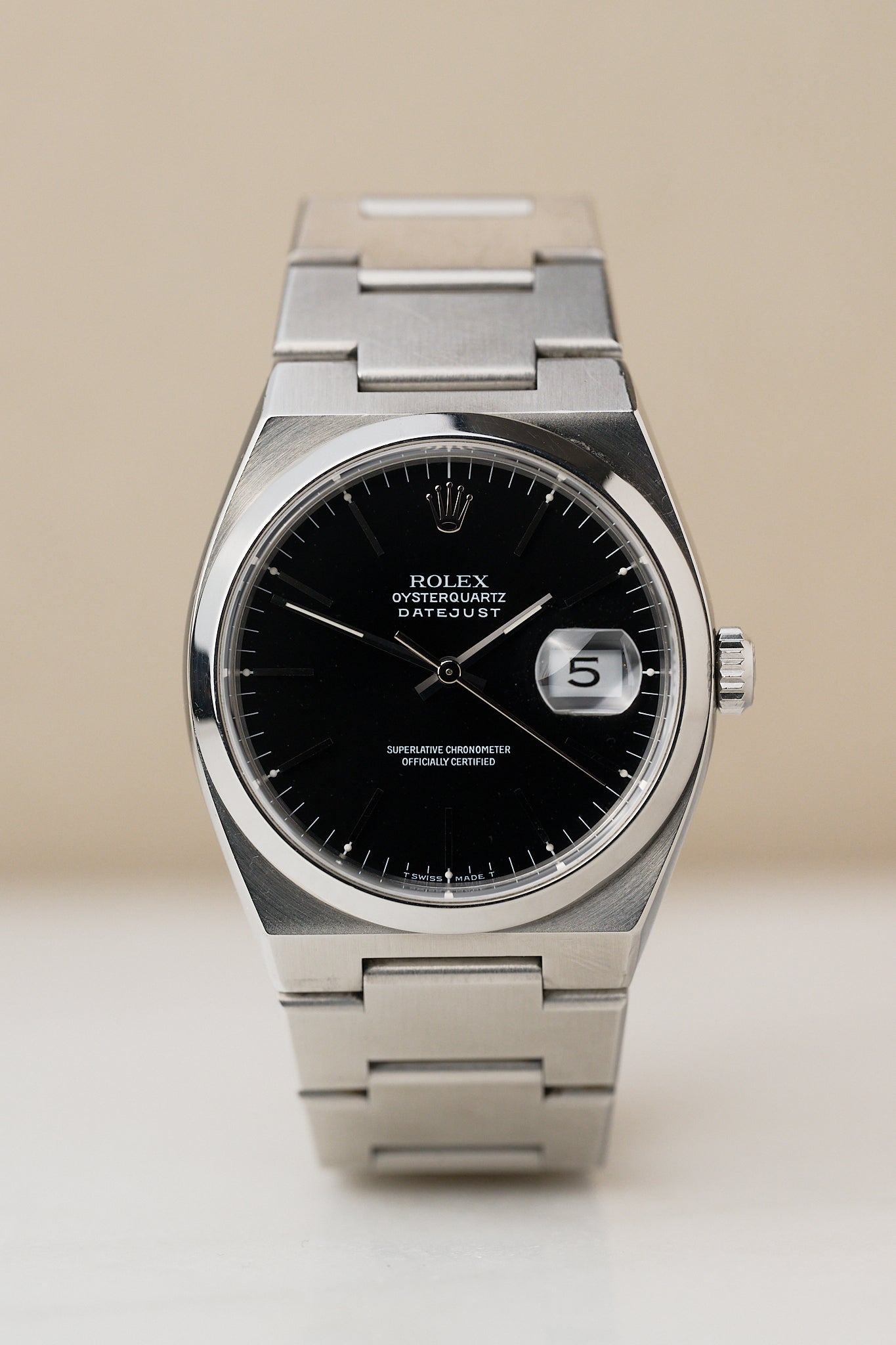 ROLEX OYSTER QUARTZ DATEJUST 'BLACK DIAL'