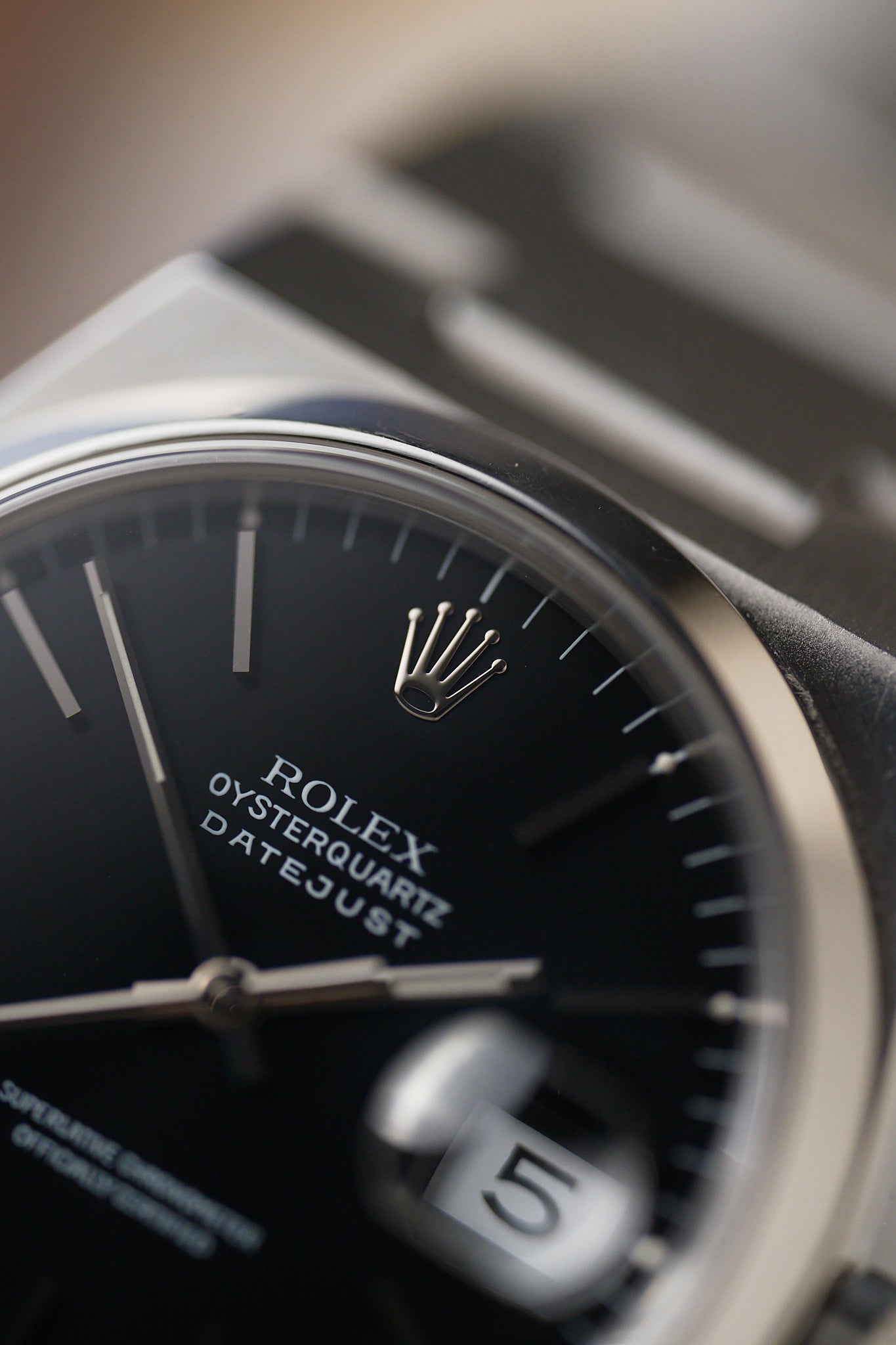 ROLEX OYSTER QUARTZ DATEJUST 'BLACK DIAL'