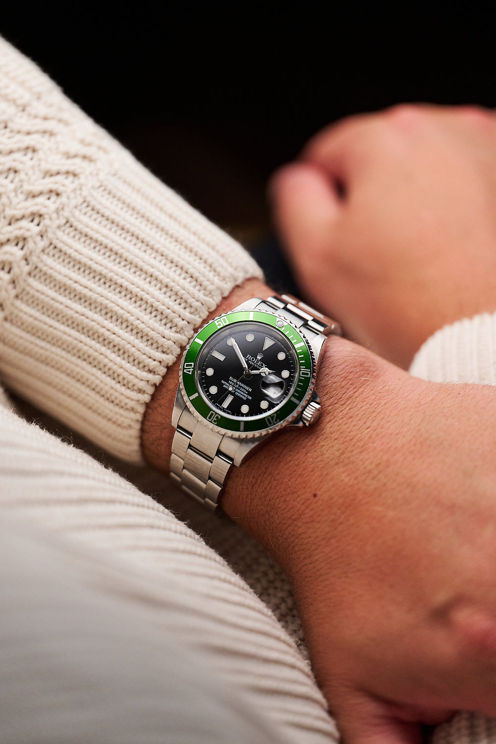 ROLEX SUBMARINER DATE 16610LV 'KERMIT' 'FULL SET'