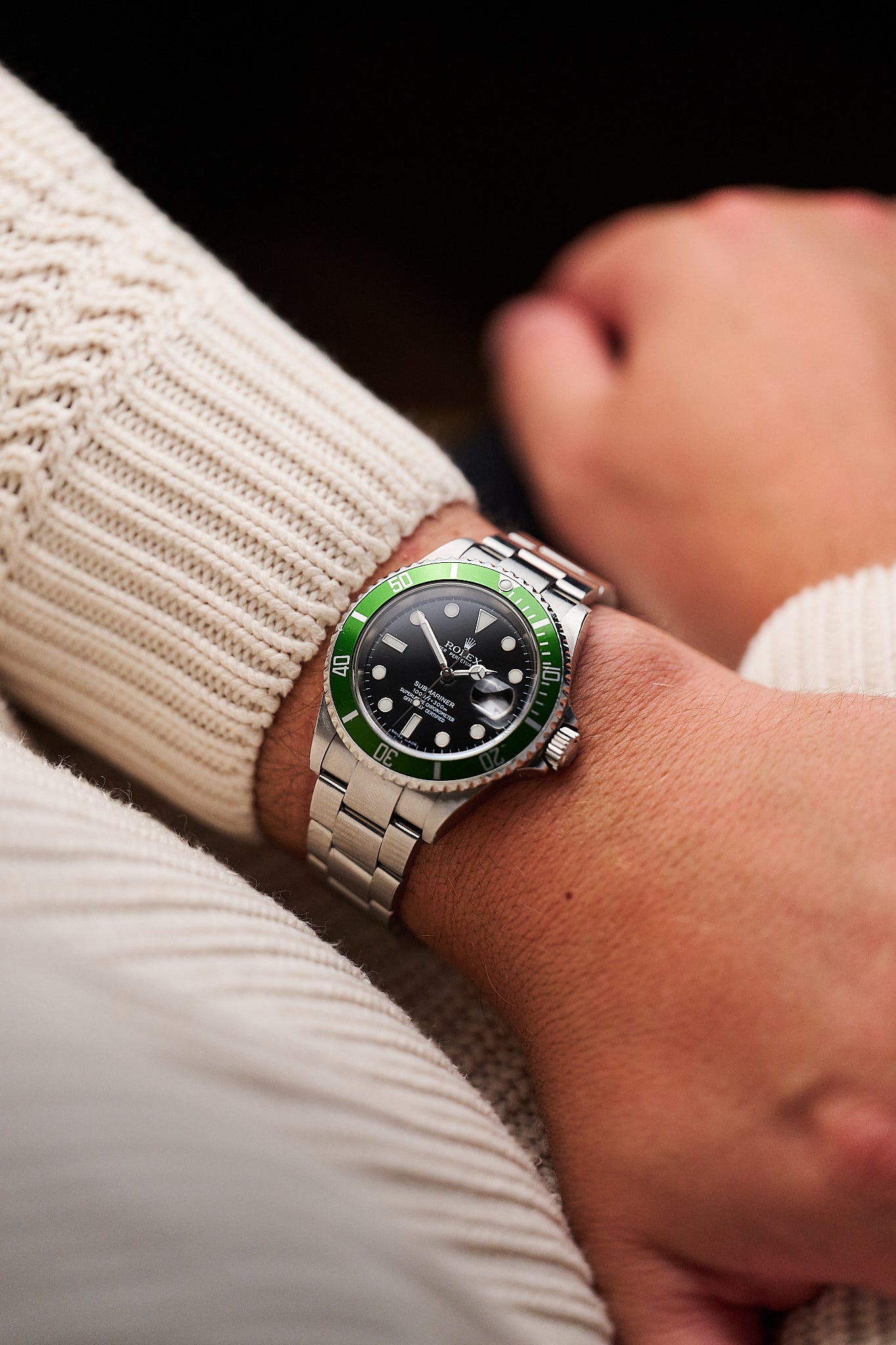ROLEX SUBMARINER DATE 16610LV 'KERMIT' 'FULL SET'