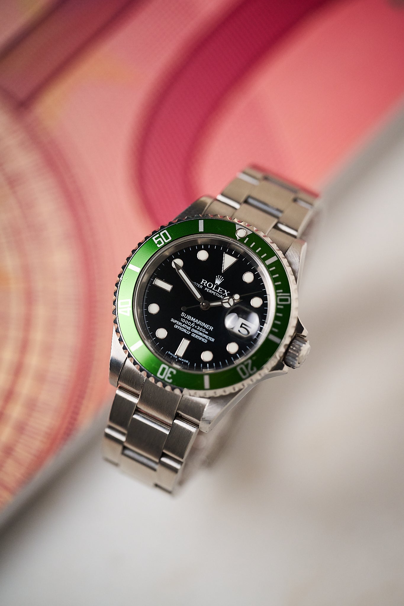 ROLEX SUBMARINER DATE 16610LV 'KERMIT' 'FULL SET'