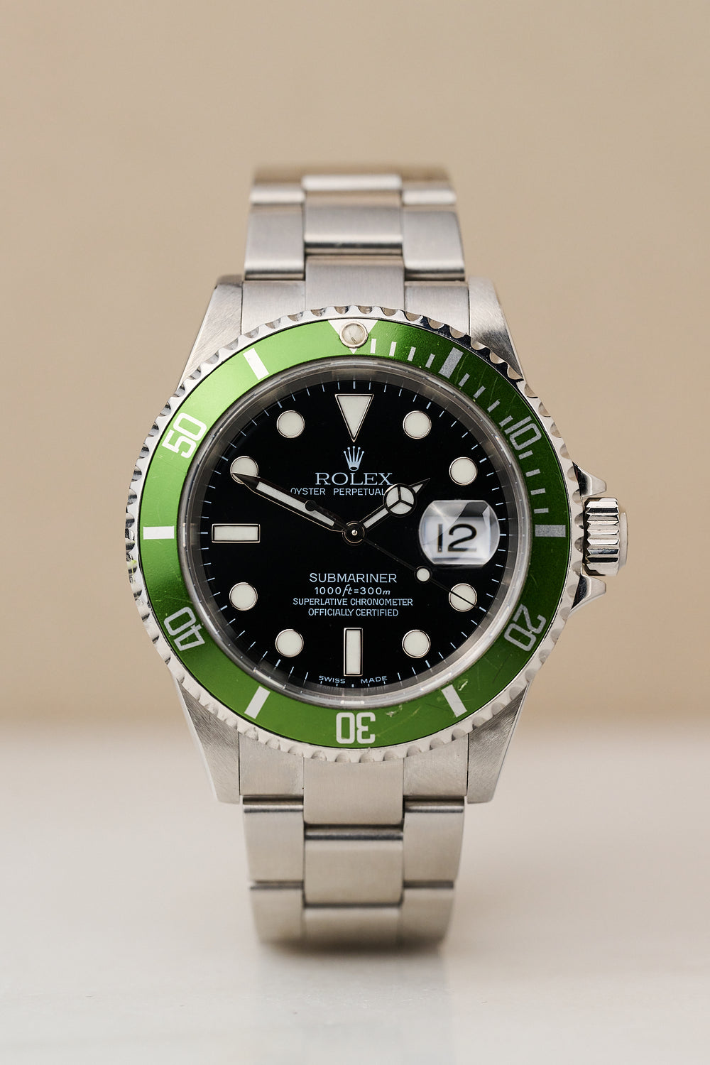 ROLEX SUBMARINER DATE 'KERMIT' FLAT FOUR FULL SET