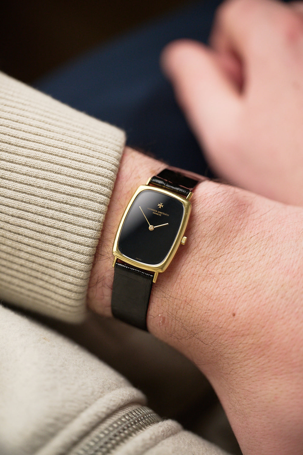 VACHERON CONSTANTIN 18K YELLOW GOLD 'ONYX DIAL' FULL SET