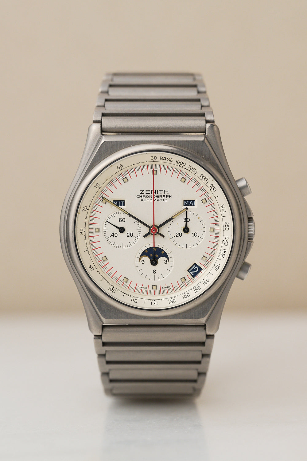 ZENITH 'PORT ROYAL' TRIPLE CALENDAR CHRONOGRAPH FULL SET