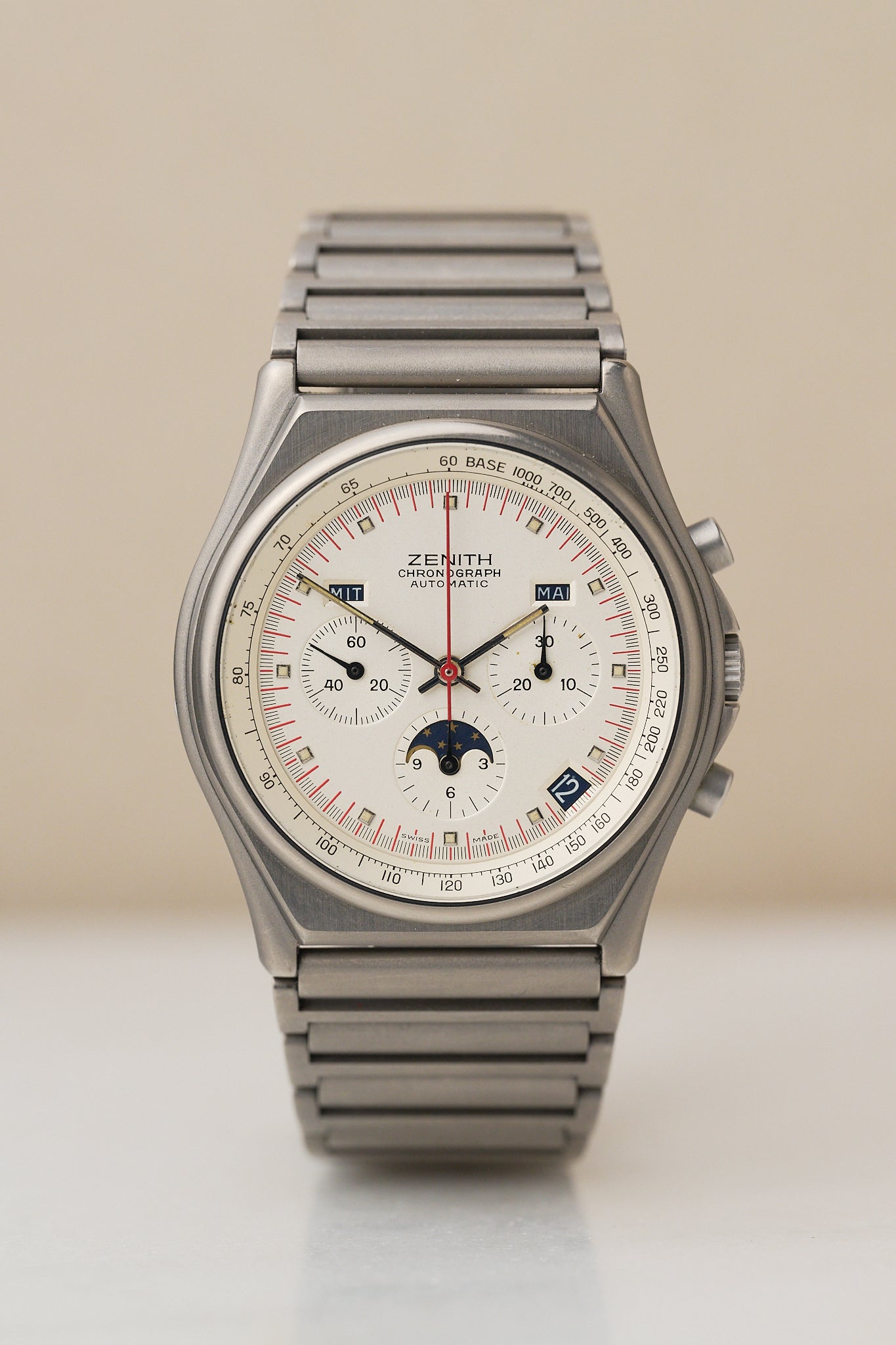 ZENITH 'PORT ROYAL' TRIPLE CALENDAR CHRONOGRAPH FULL SET