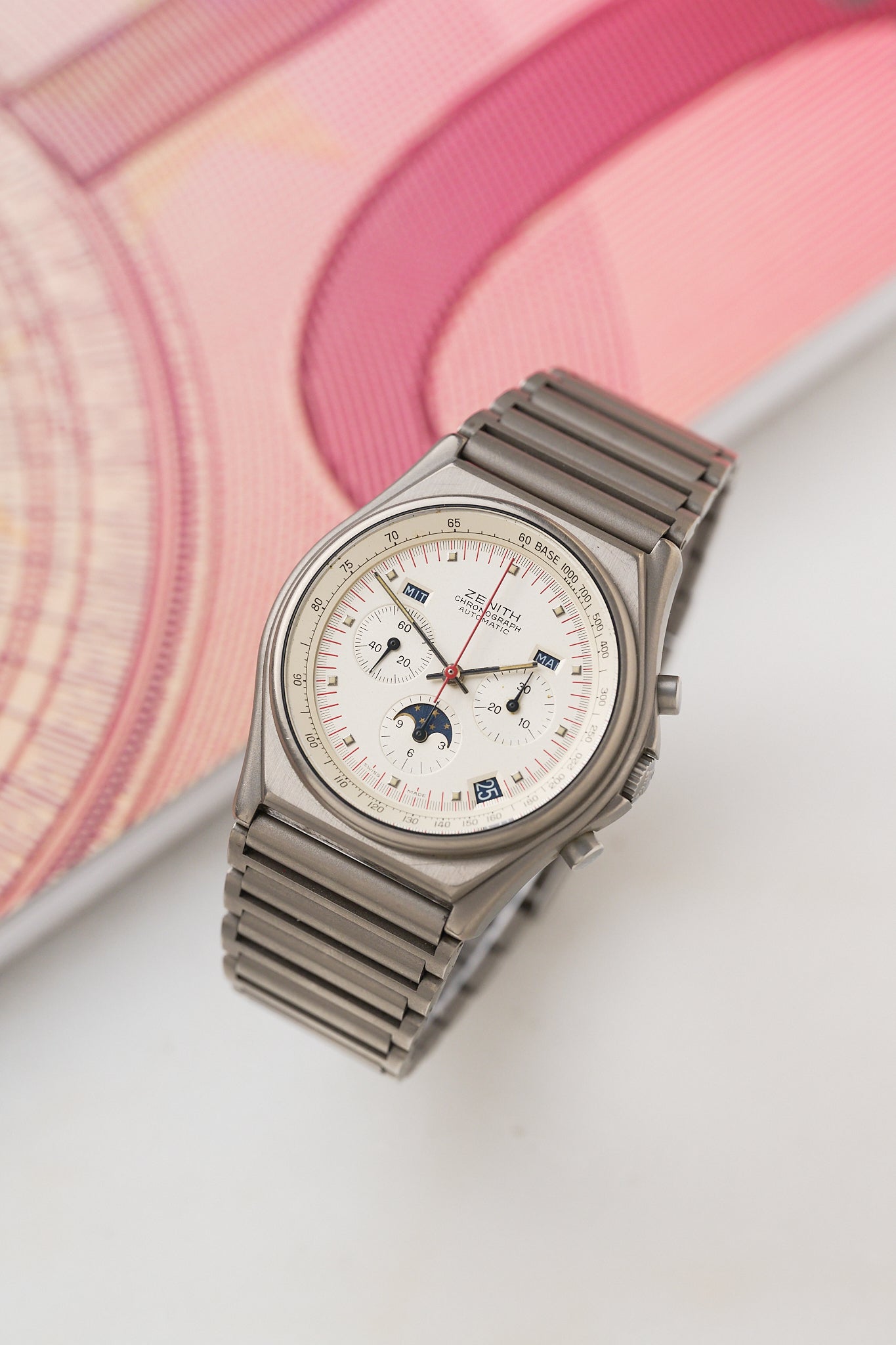 ZENITH 'PORT ROYAL' TRIPLE CALENDAR CHRONOGRAPH FULL SET